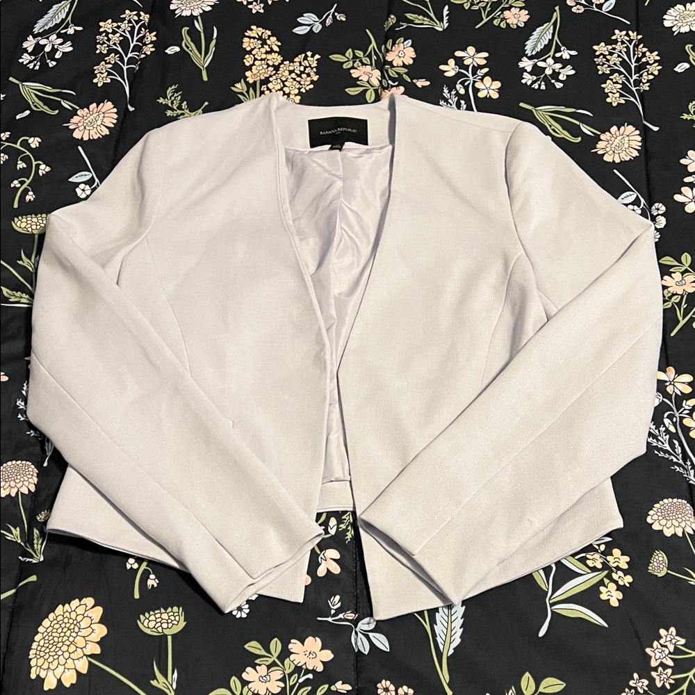 Banana Republic Women's Light Purple Lavender Open Front Blazer
